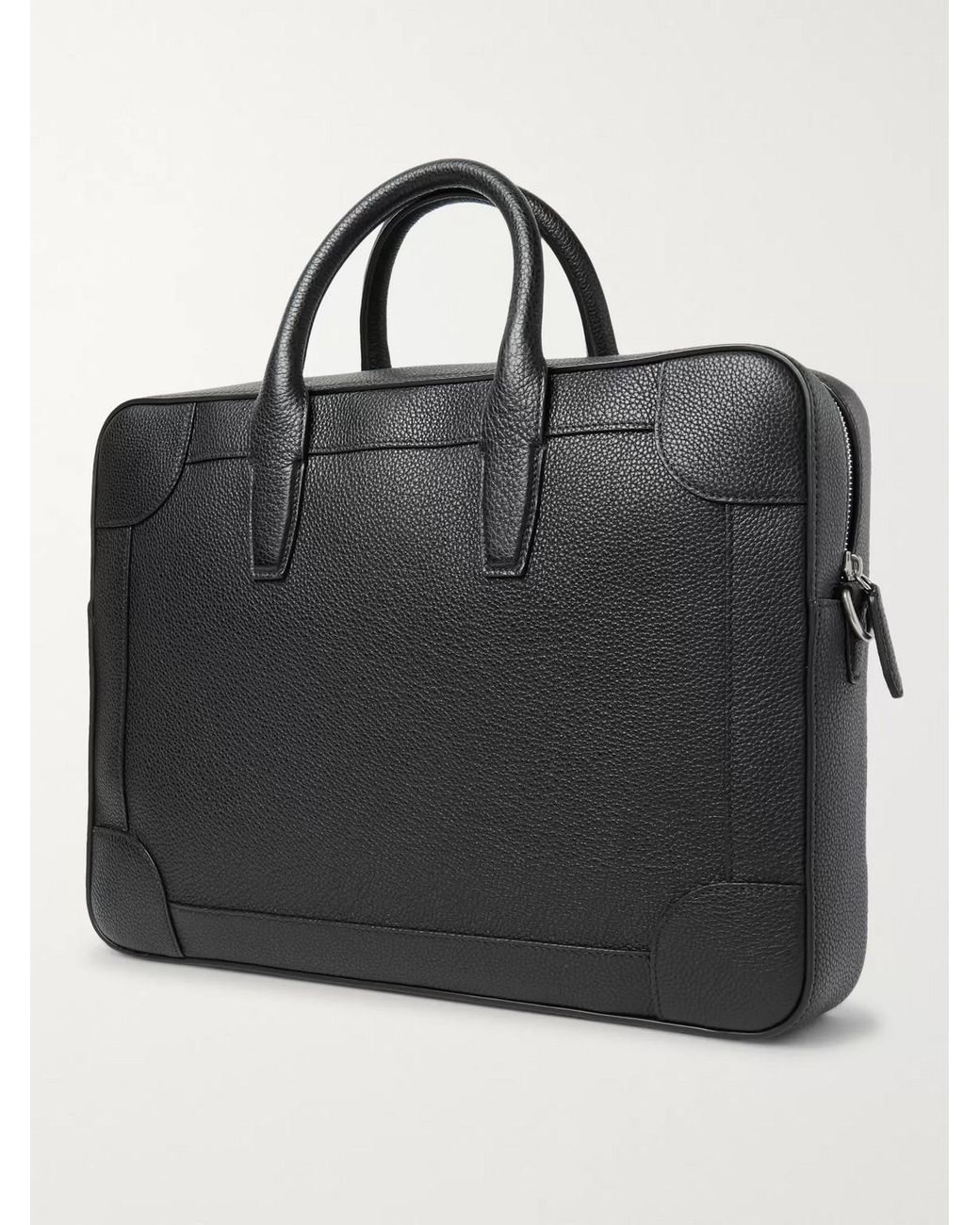 Mulberry Black Full-grain Leather Briefcase for men