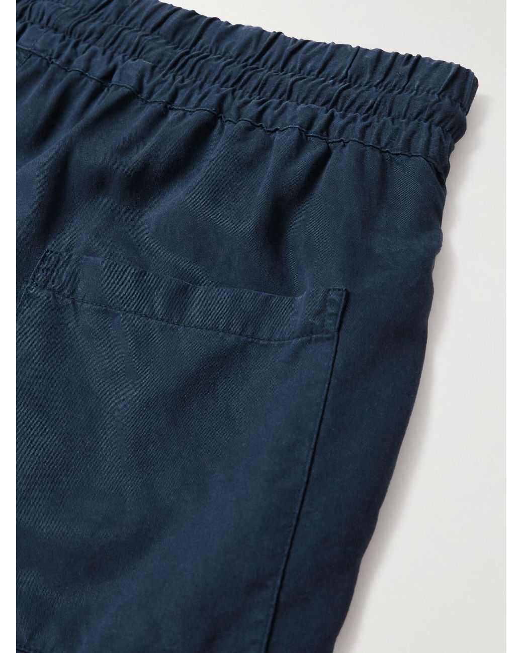 Portuguese Flannel Blue Dogtown Tencel Lyocell Drawstring Shorts for men