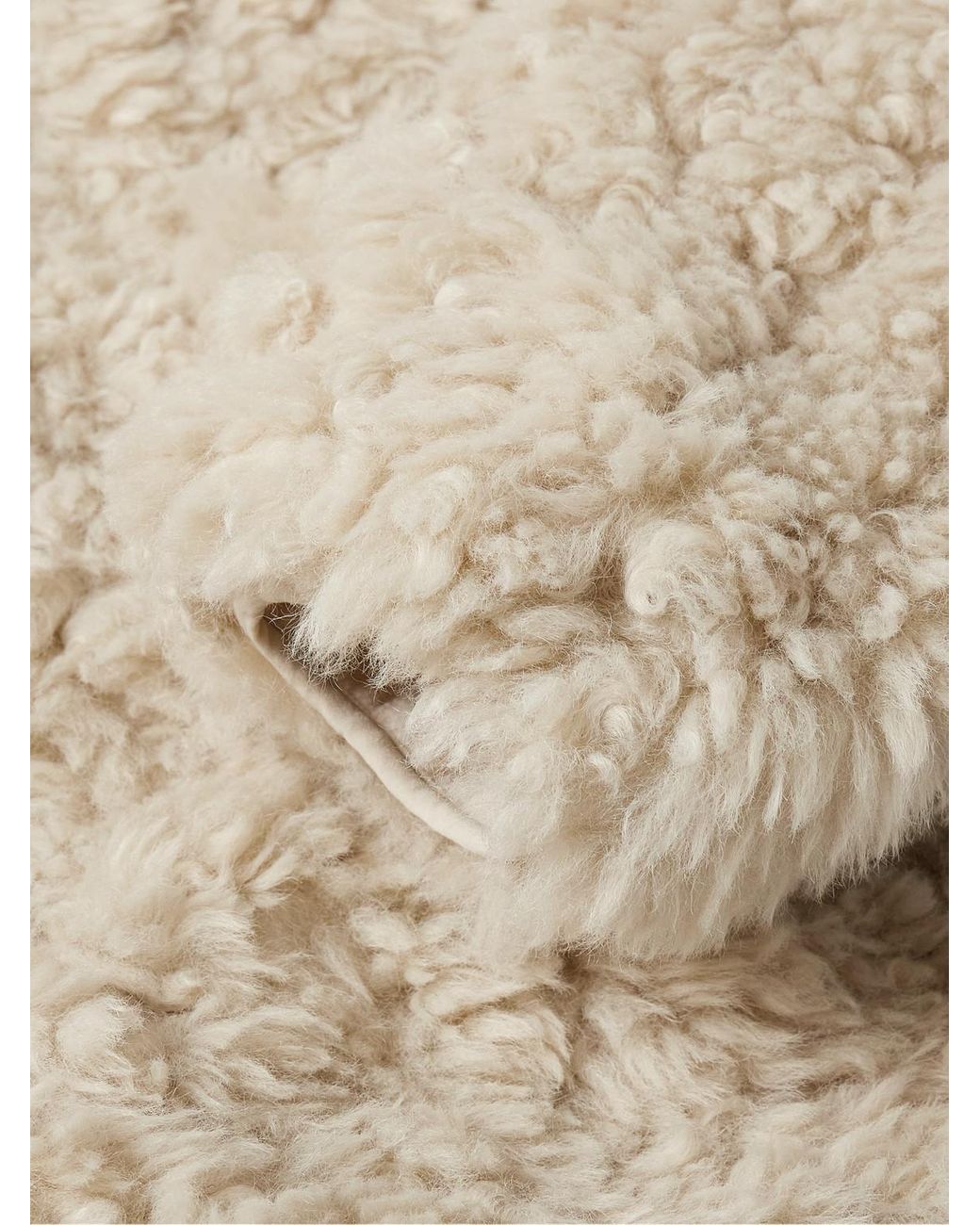 Entire studios Faux Shearling Half zip Sweatshirt in Natural for Men Lyst UK