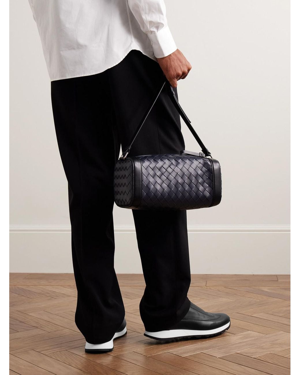 John Lobb Black Lift Leather Slip-On Sneakers for men