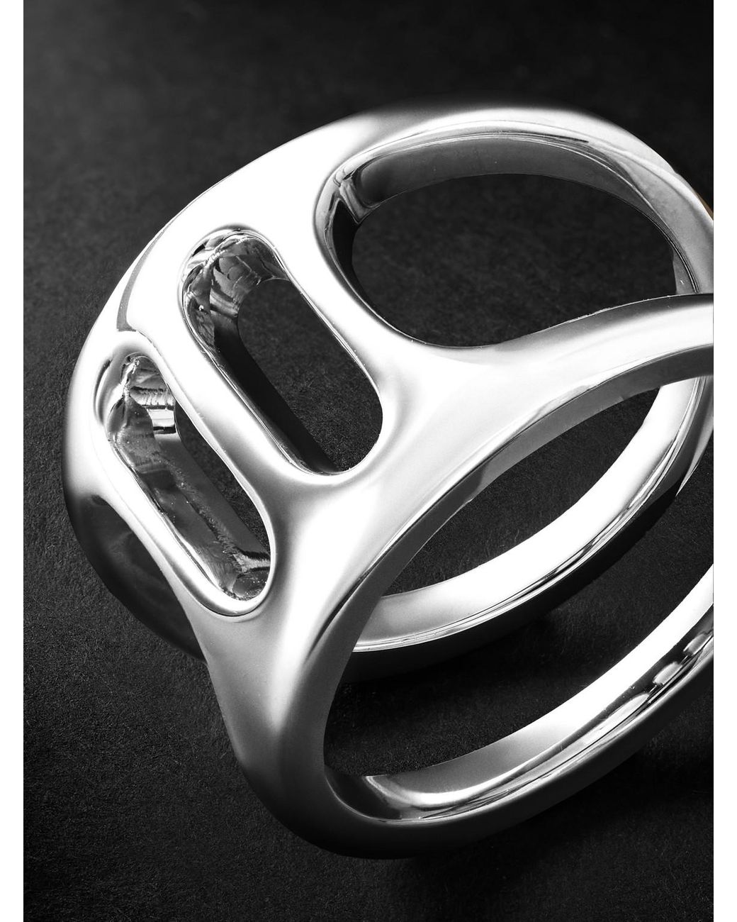 Hoorsenbuhs Black Phantom Iii Sterling Silver Ring for men