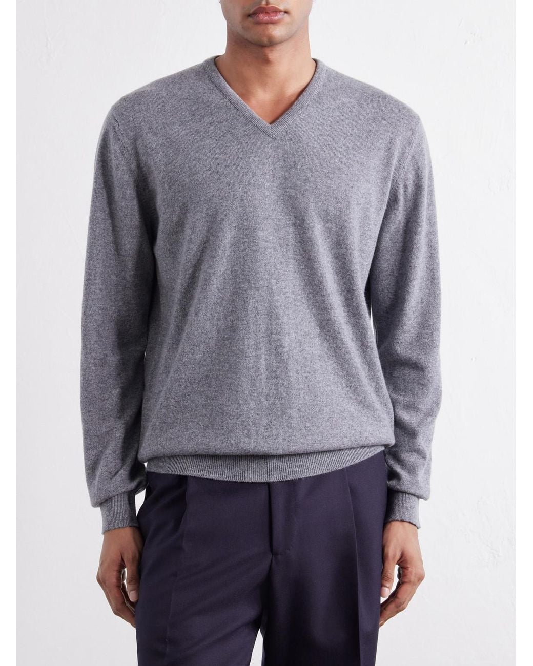 Begg x Co Gray Heriot Cashmere Sweater for men
