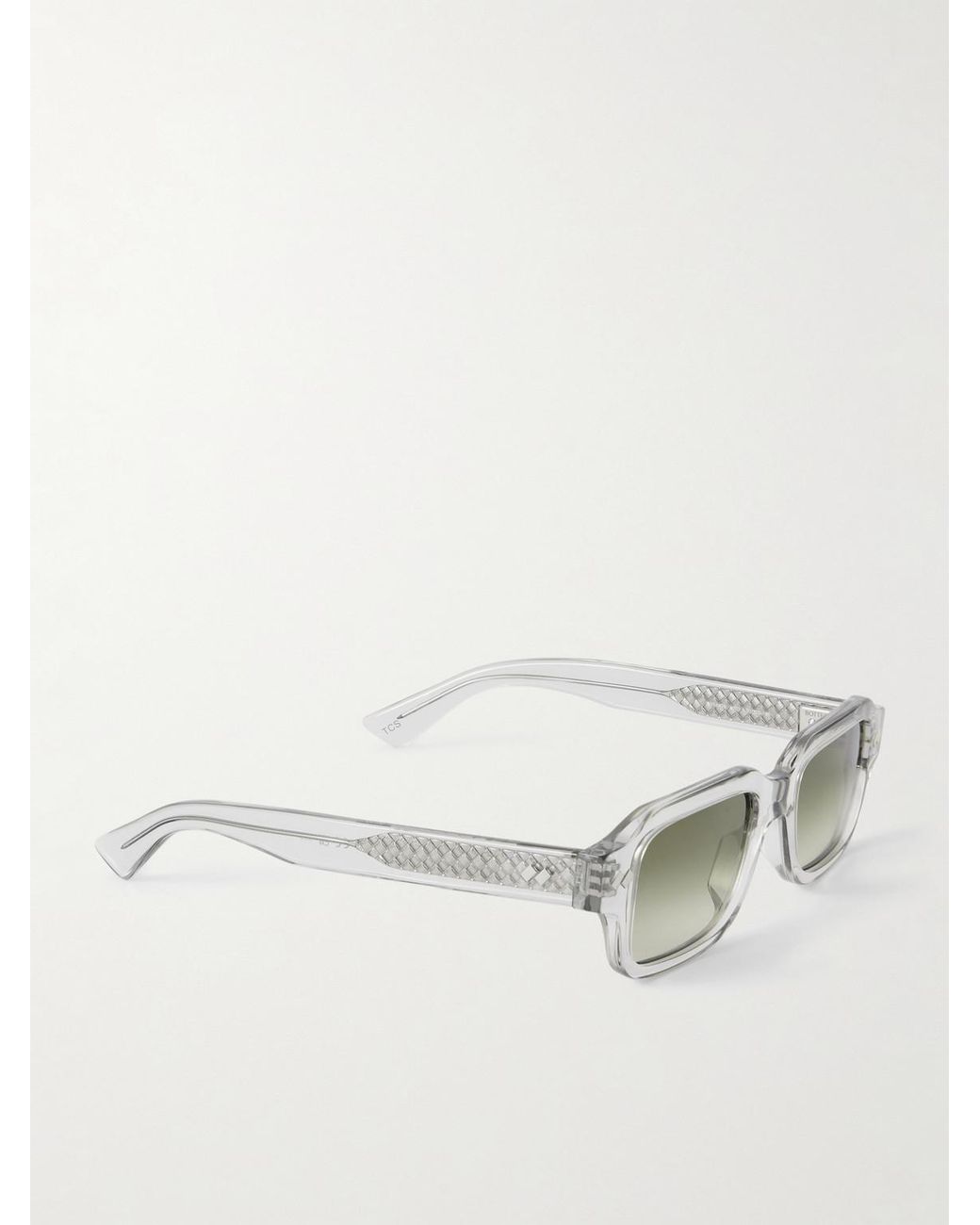 Bottega Veneta Natural Intrecciato Square-frame Recycled-acetate Sunglasses for men