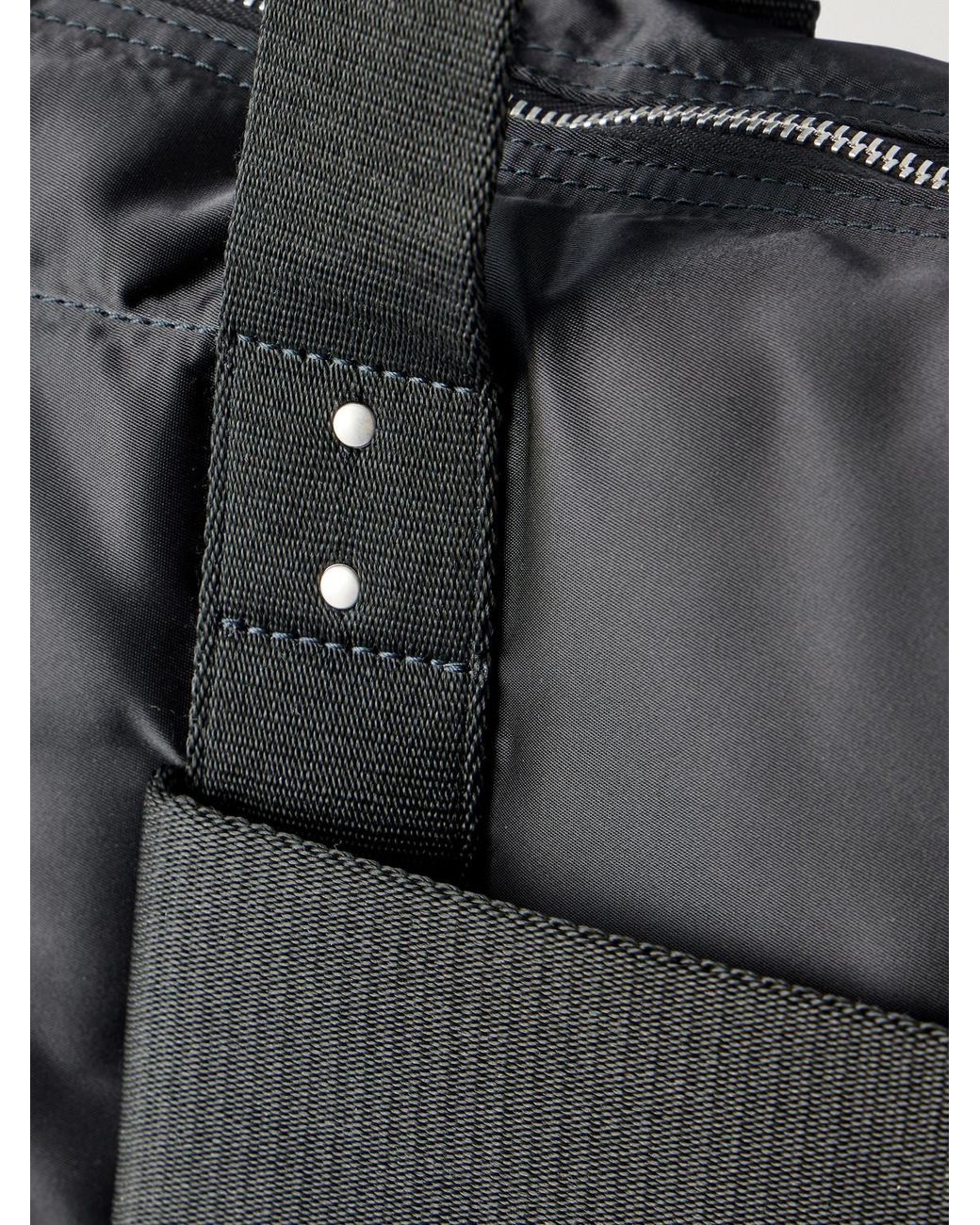 Rick Owens Black Trolley Canvas-Trimmed Shell Tote for men