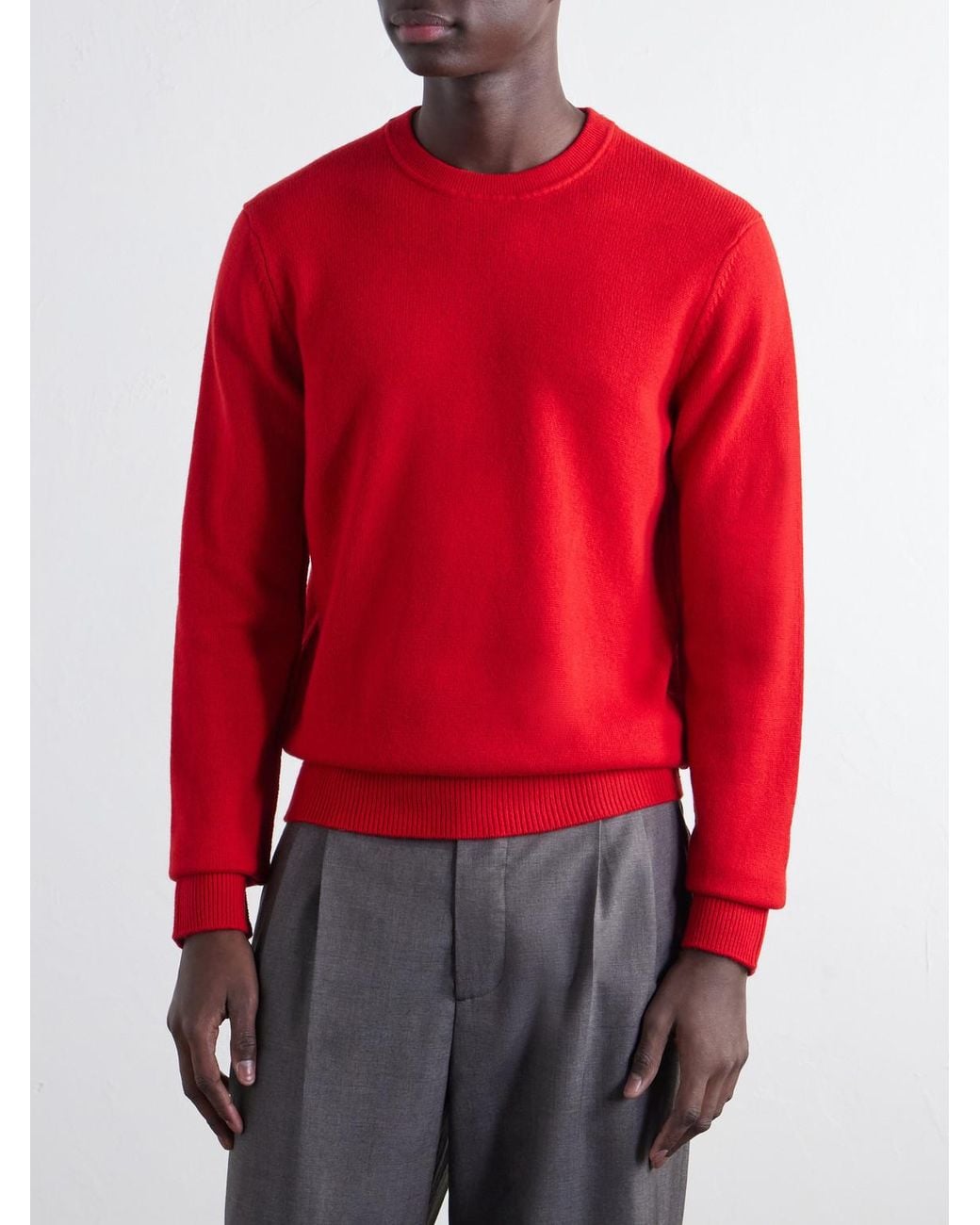 Rag & Bone Red Vernon Cashmere Sweater for men