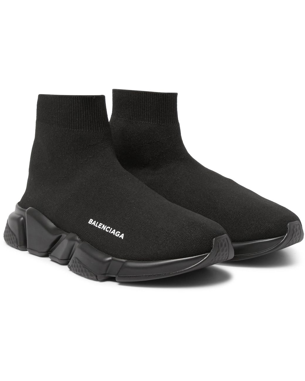 Balenciaga Speed Sock Stretch-knit Sneakers in Black for Men | Lyst