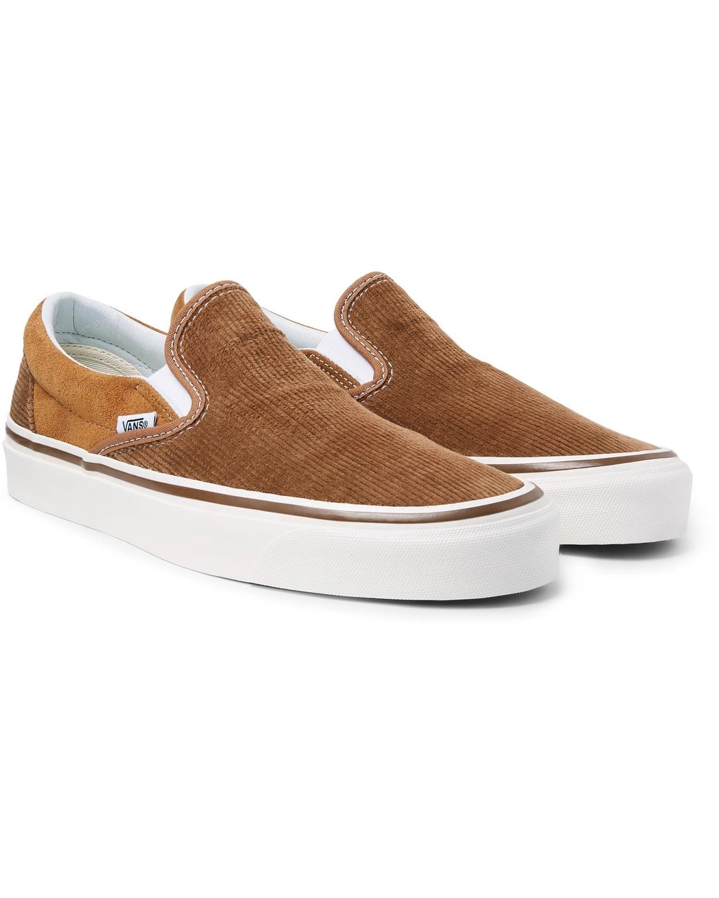 brown van slip ons