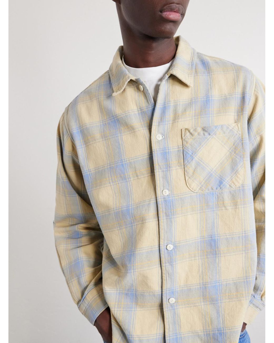 Remi Relief White Checked Cotton Shirt for men