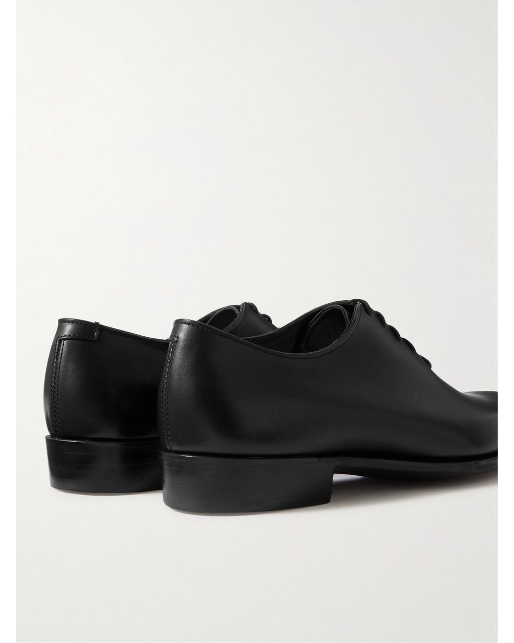 George Cleverley Black Merlin Leather Oxford Shoes for men