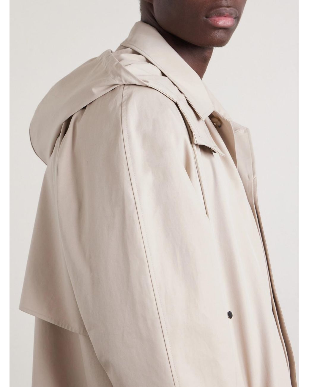 De Bonne Facture Natural Grandad Giant Mac Cotton Coat for men
