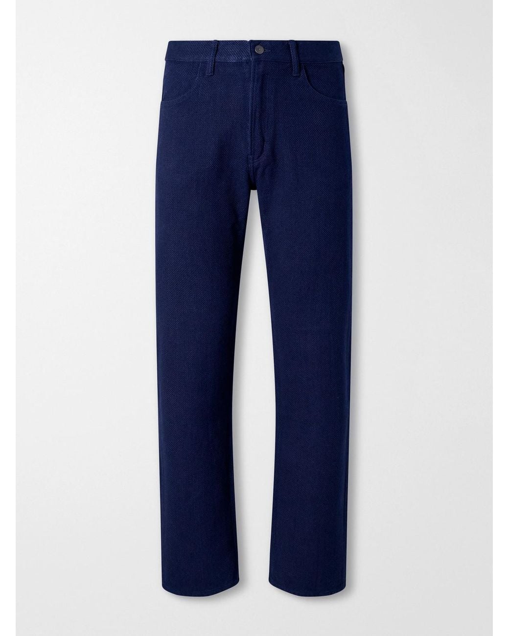 Blue Blue Japan Blue Sashiko Cotton Straight-Leg Jeans for men