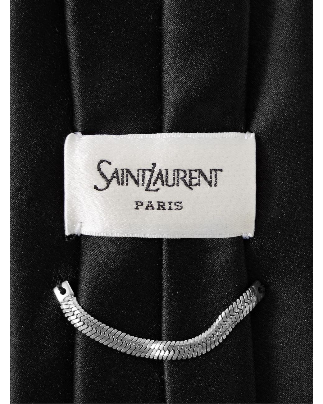Saint Laurent Black 5.5Cm Silk-Satin Tie for men