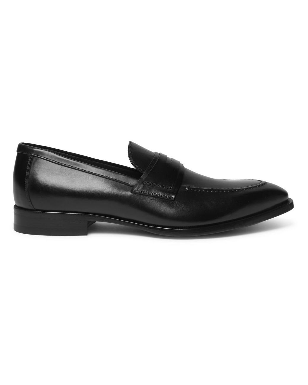 Dunhill Leather Penny Loafers in Black for Men | Lyst