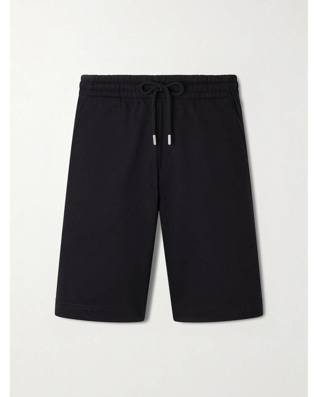 Dries Van Noten Blue Straight-Leg Cotton-Jersey Drawstring Shorts for men