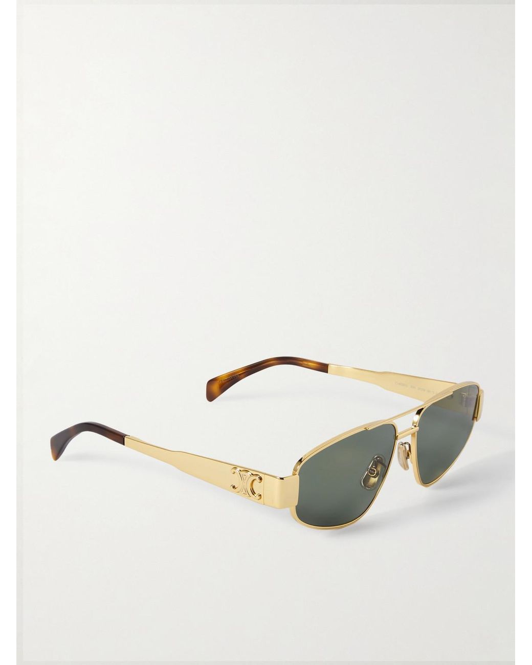 Triomphe Metal 03 D-Frame-Tone Sunglasses di Céline in Metallic da Uomo