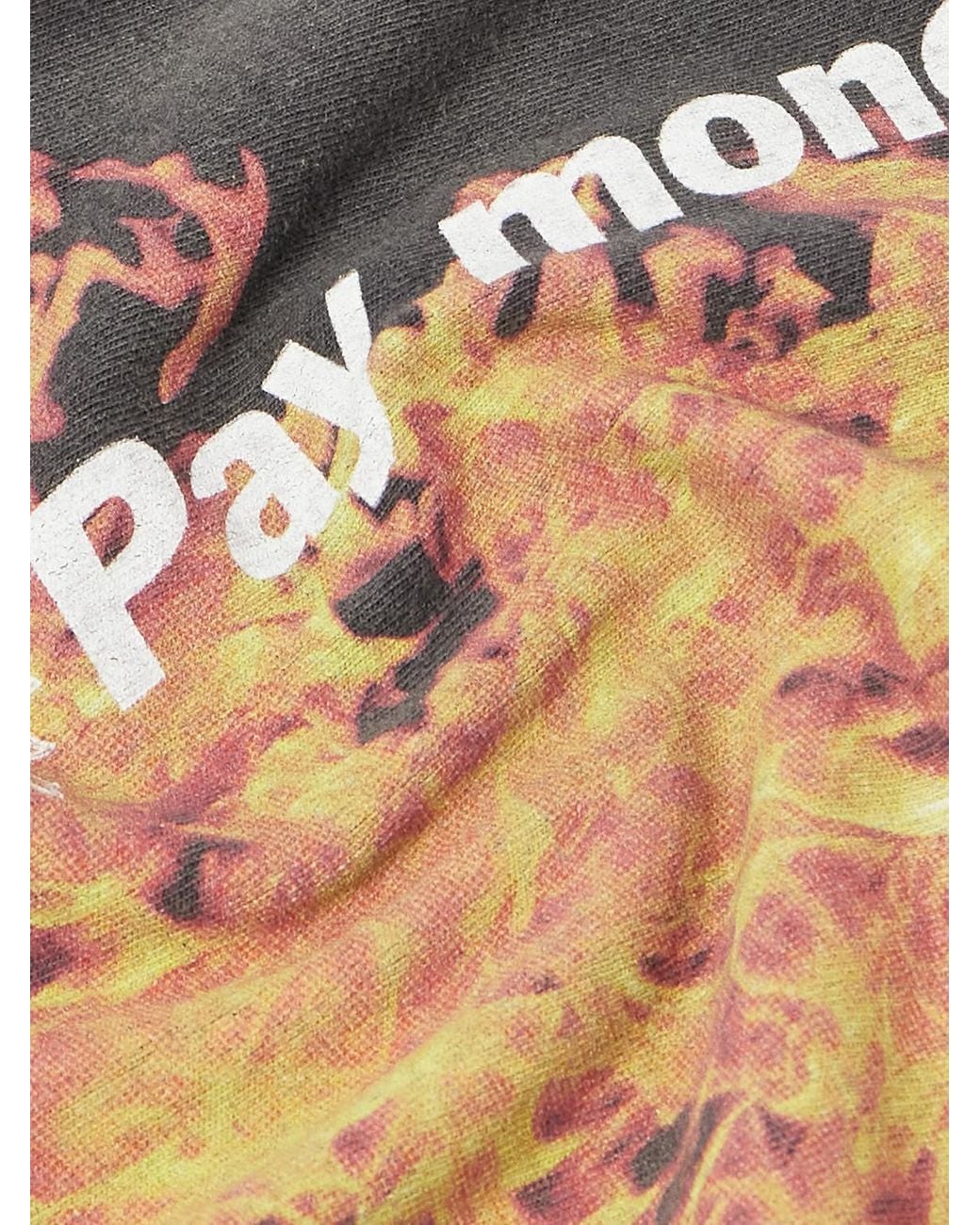 SAINT Mxxxxxx Pay Money To My Pain Printed Distressed Cotton