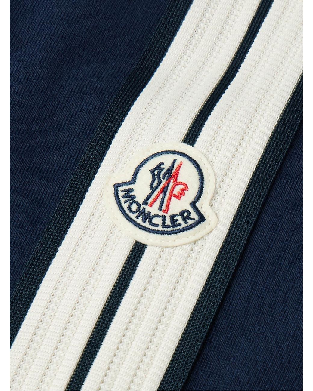 Moncler Blue Striped Cotton-Jersey Track Jacket for men
