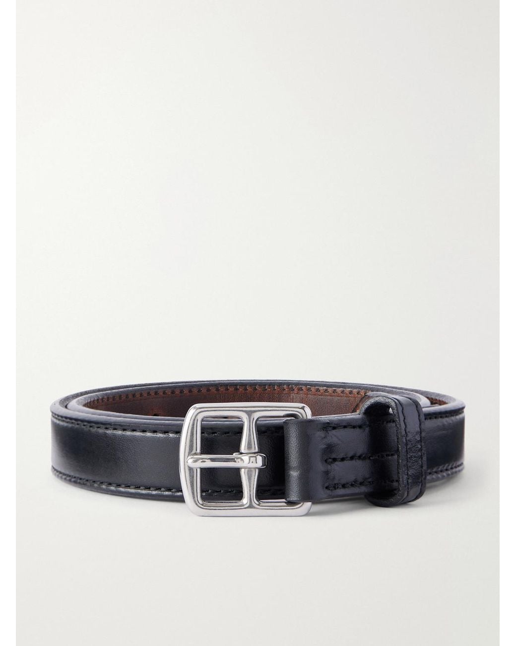 Yuketen Blue Stirrup 3Cm Leather Belt for men