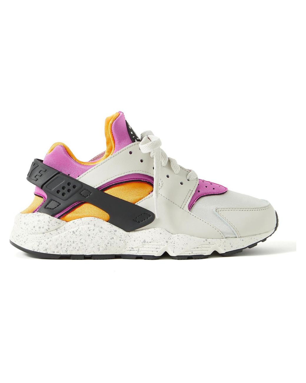 Nike Air Huarache Rubber-trimmed Leather And Neoprene Sneakers in White for  Men | Lyst