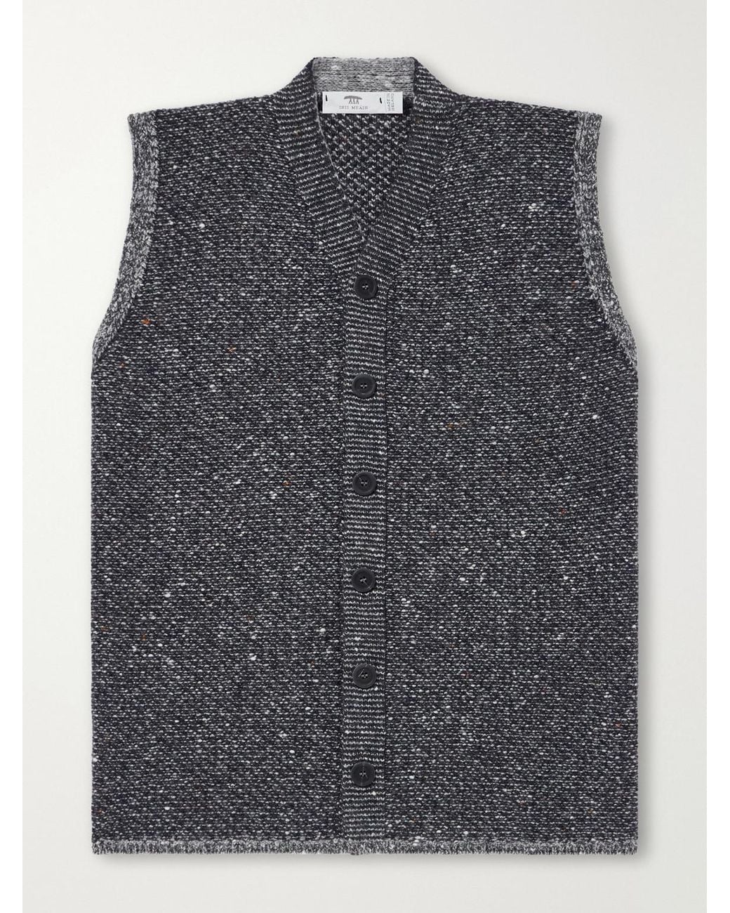 Inis Meáin Gray Breidin Merino Wool And Cashmere-Blend Gilet for men