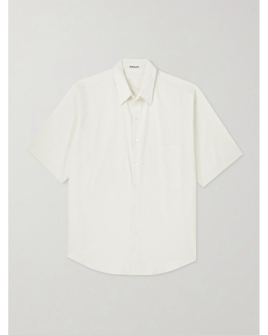 Auralee White Cotton-poplin Shirt for men