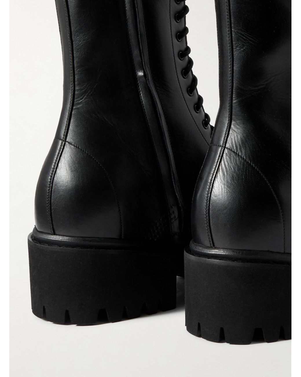 Balenciaga Stomper Leather Boots in Black for Men | Lyst UK