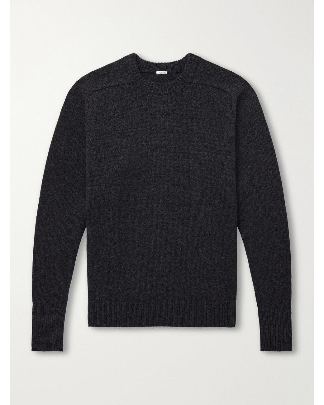 A.PRESSE Blue Paneled Wool Sweater for men