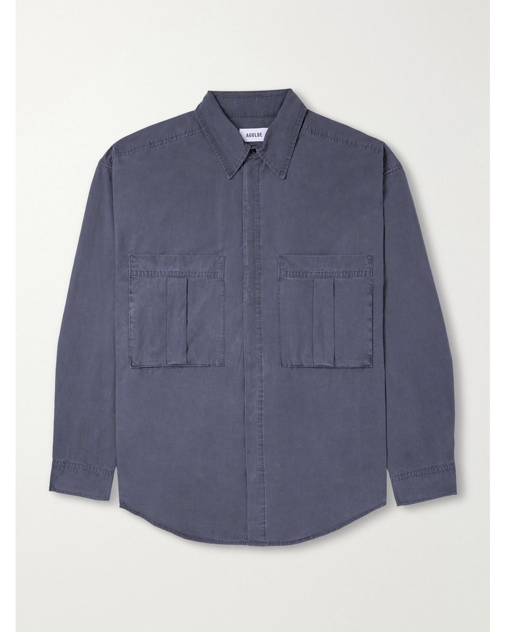 Agolde Blue Clark Organic Cotton Shirt for men