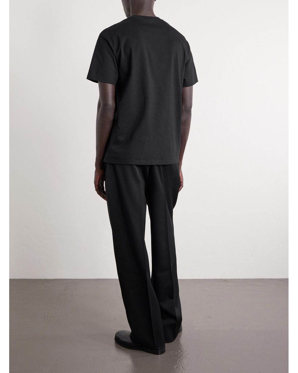 Givenchy Black Logo-Appliquéd Cotton-Jersey T-Shirt for men