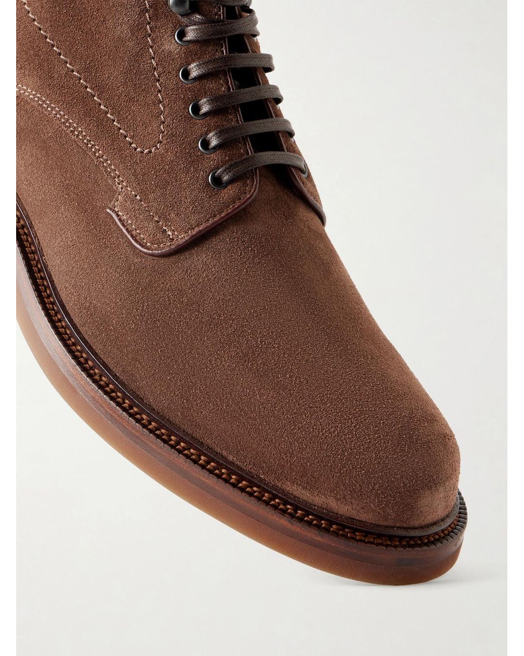 Officine Creative Brown Aston Flexi 003 Suede Lace-Up Boots for men