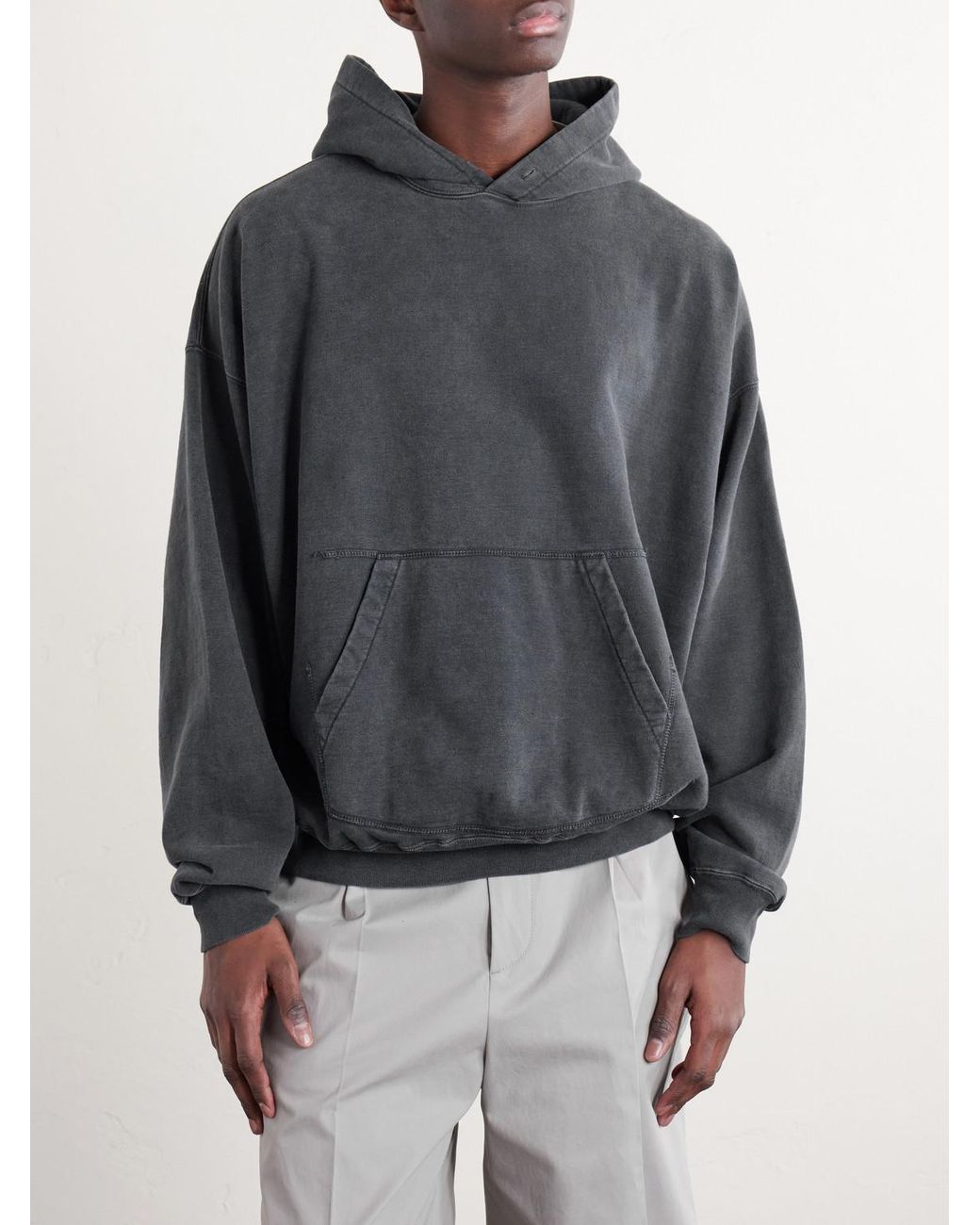 Remi Relief Gray Cotton-jersey Hoodie for men