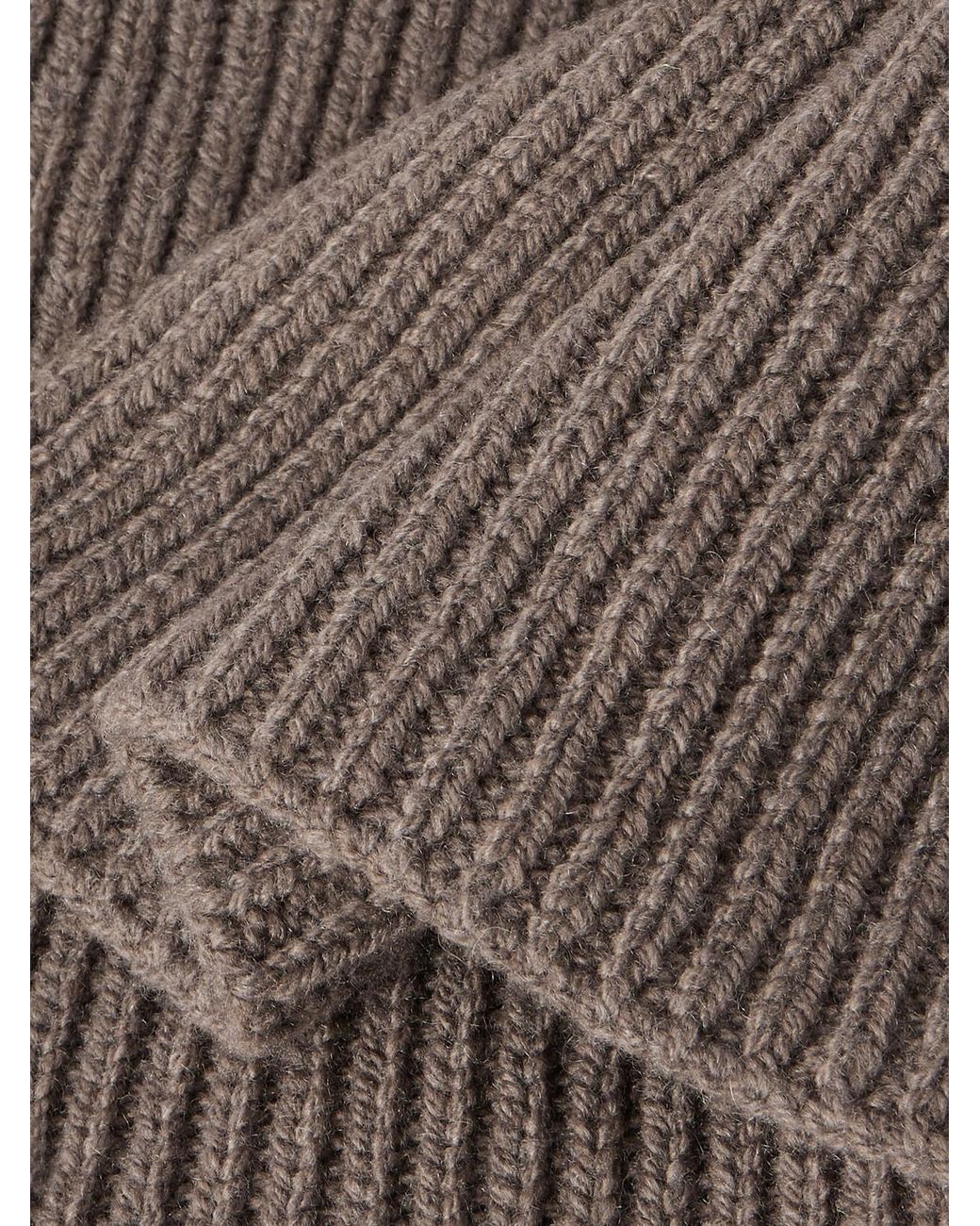 John Smedley Brown Stark Ribbed Recycled-Cashmere And Wool-Blend Scarf for men