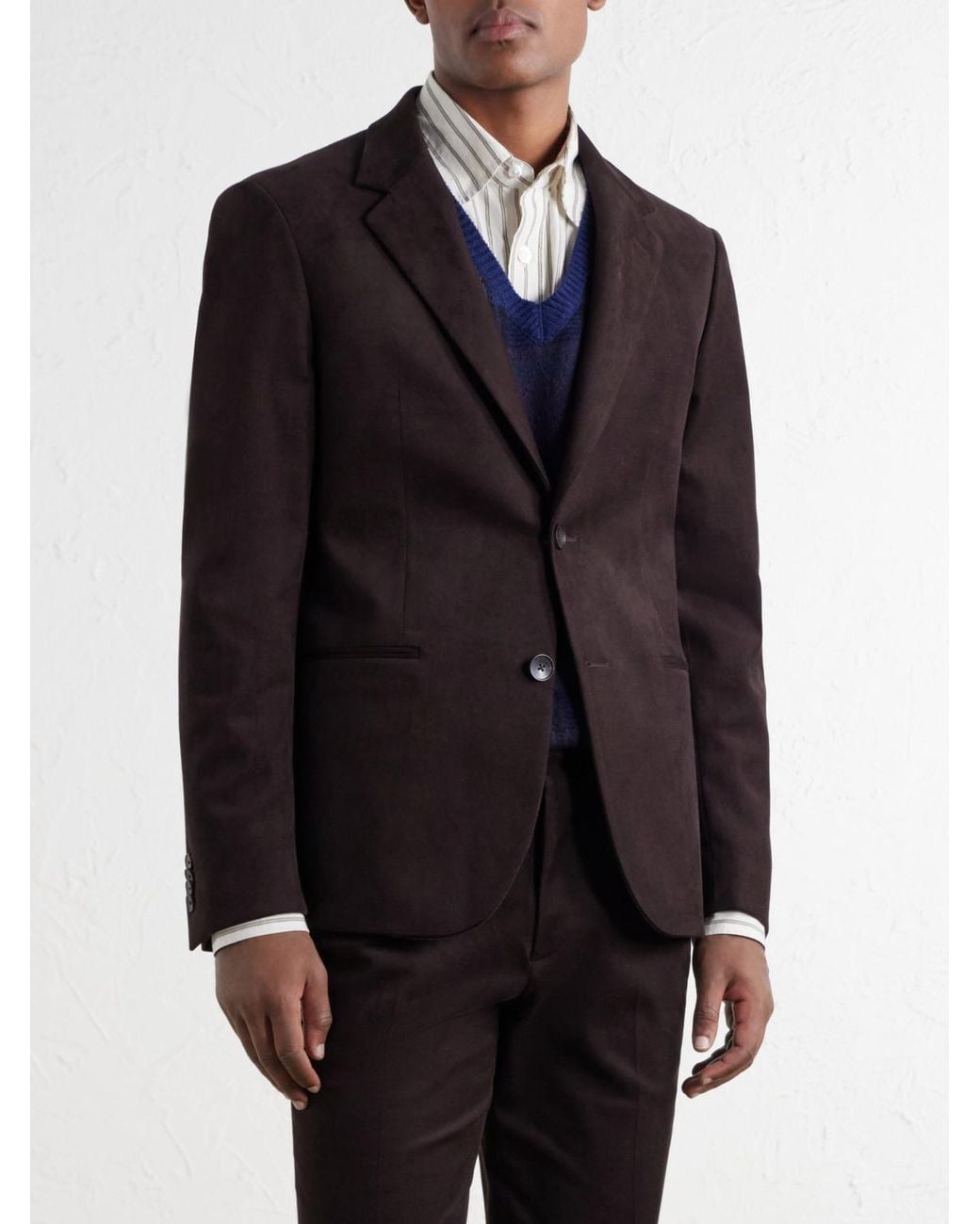 Mr P. Black Cotton-Blend Twill Suit Jacket for men