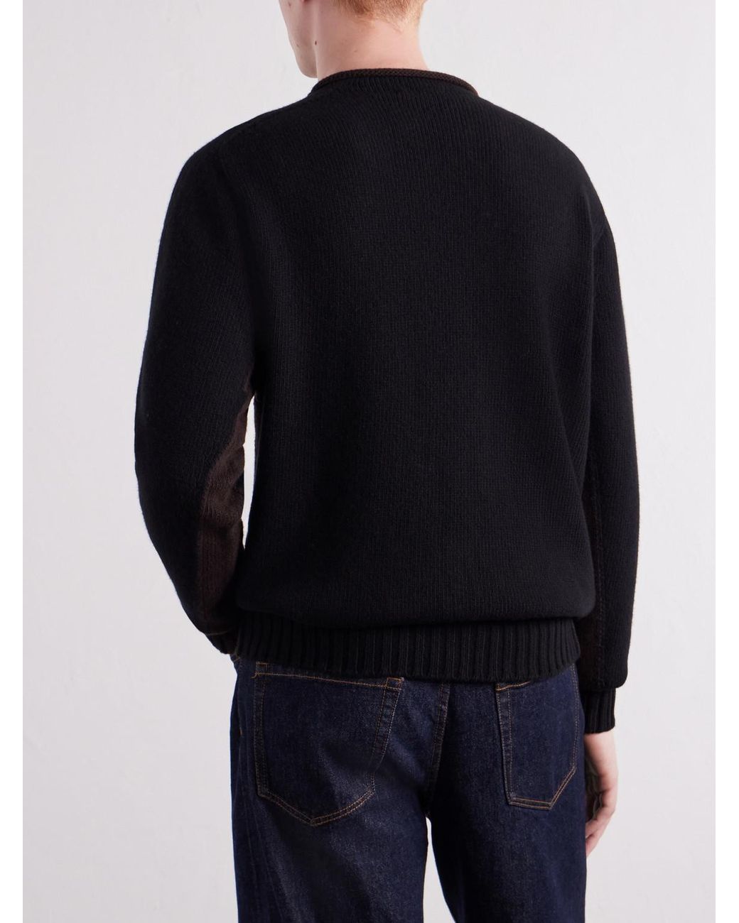 Inis Meáin Blue Lambswool Sweater for men