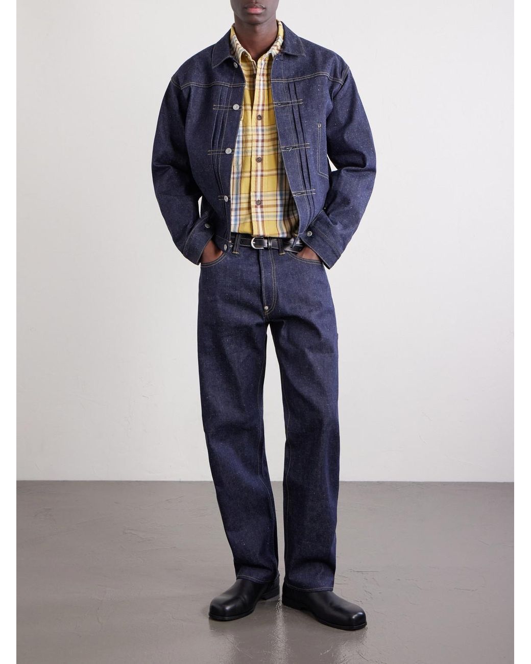 Human Made Blue Pleated Denim Jacket for men