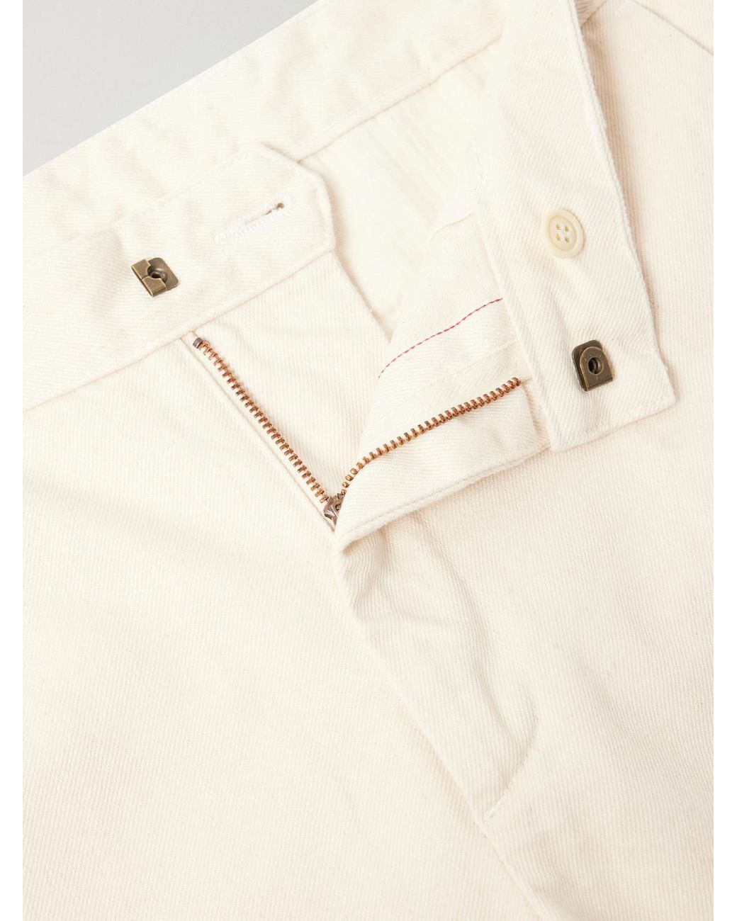 Fortela White Maine Straight-Leg Trousers for men