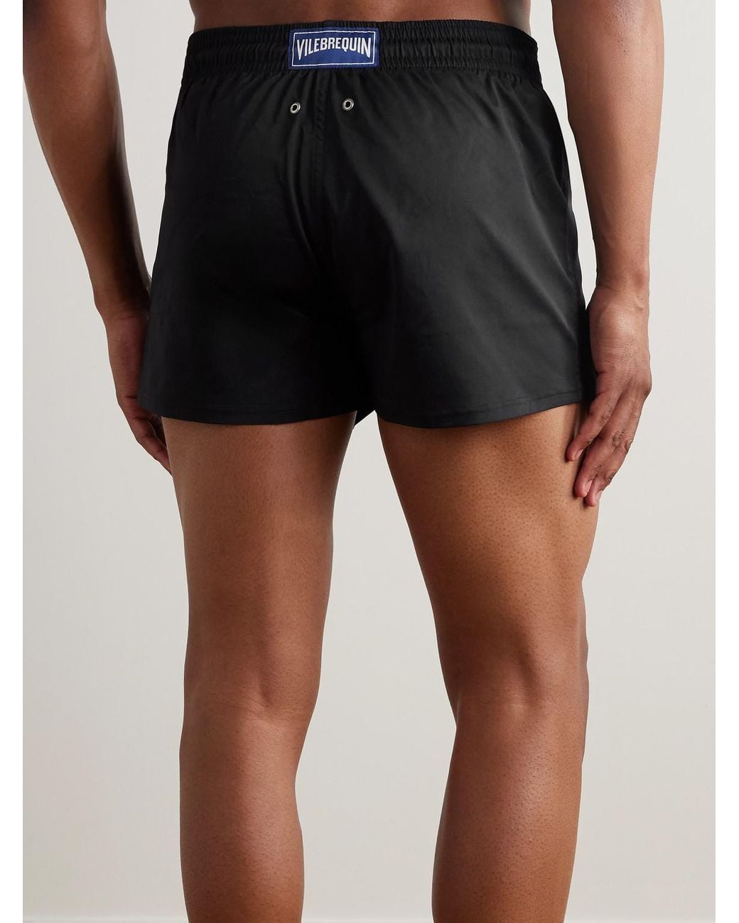 Vilebrequin Black Slim-Fit Short-Length Recycled Swim Shorts for men