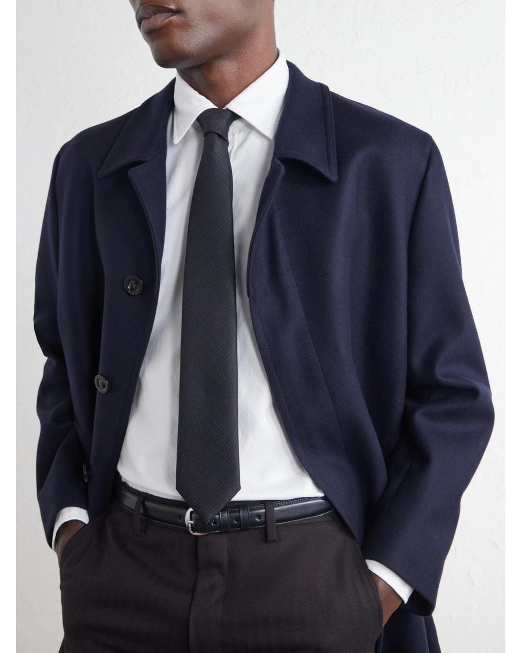 Brioni White 7Cm Wool Tie for men