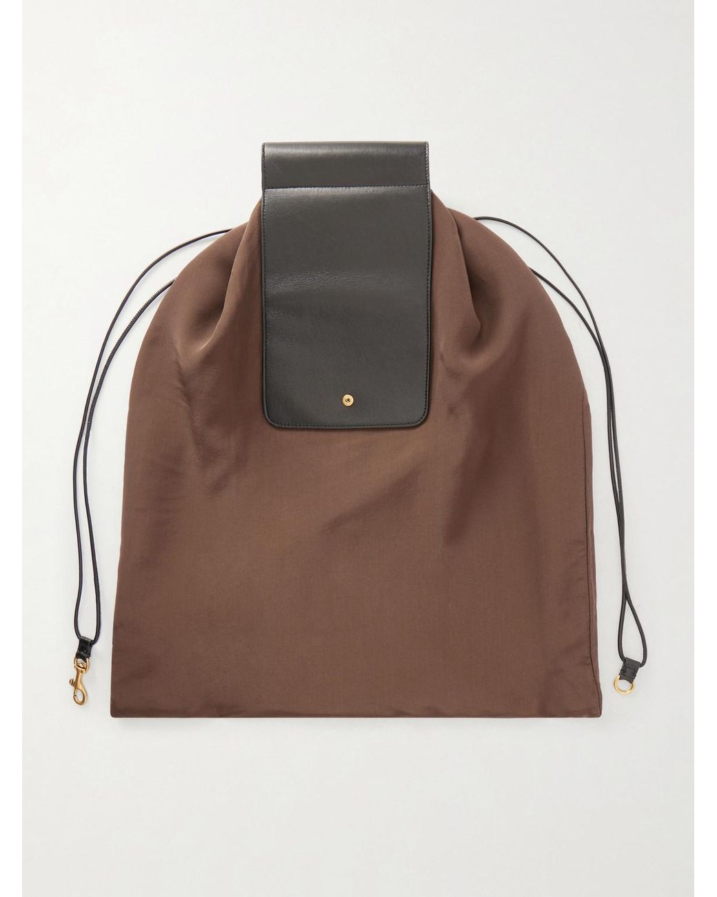 Saint Laurent Brown Shell And Leather Messenger Bag for men