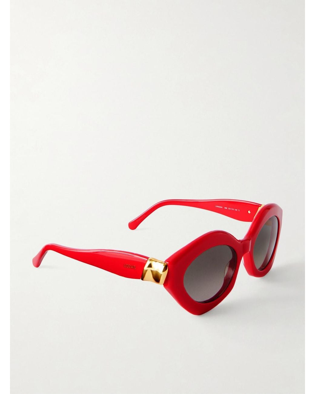 Loewe Red Coil Round-Frame Acetate Sunglasses for men