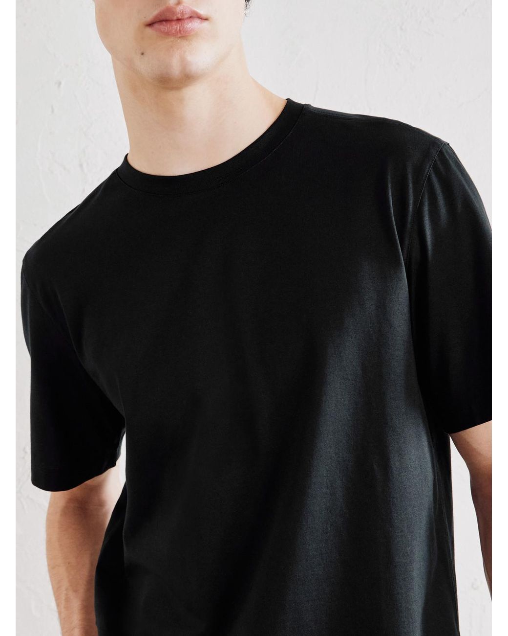 Zegna Black Cotton-jersey T-shirt for men