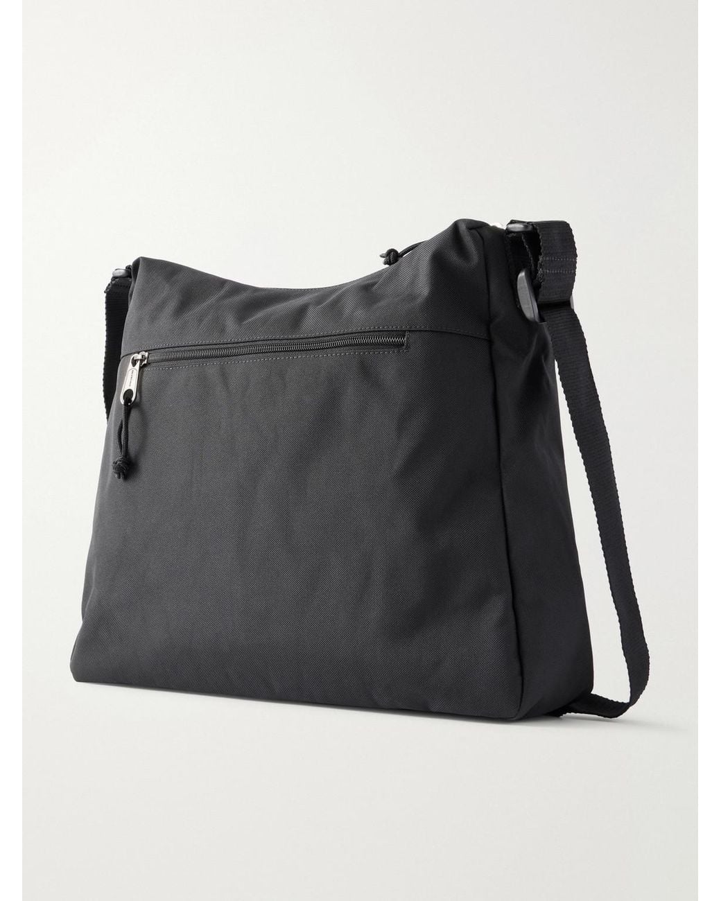 Balenciaga Black Explorer Logo-Appliquéd Canvas Messenger Bag for men