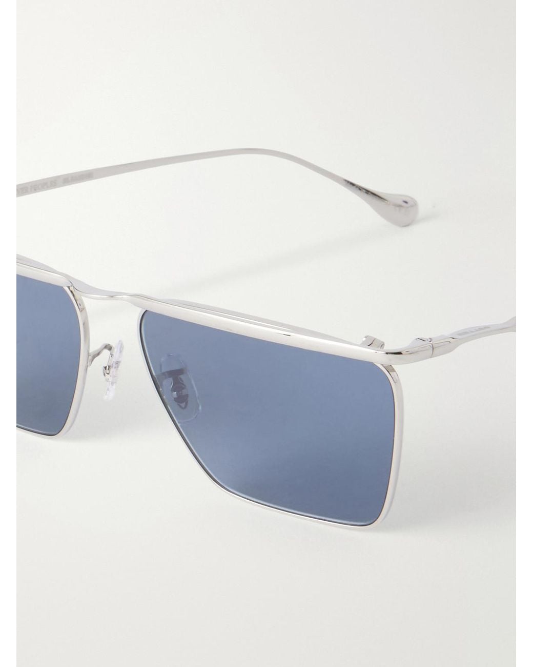 Oliver Peoples Blue Jil Sander Edition 2 Aviator-Style-Tone Metal Sunglasses for men