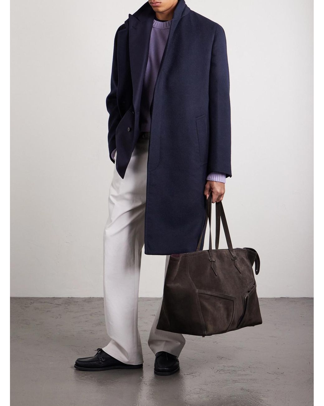 Metier Black Sergeant Suede Tote Bag for men