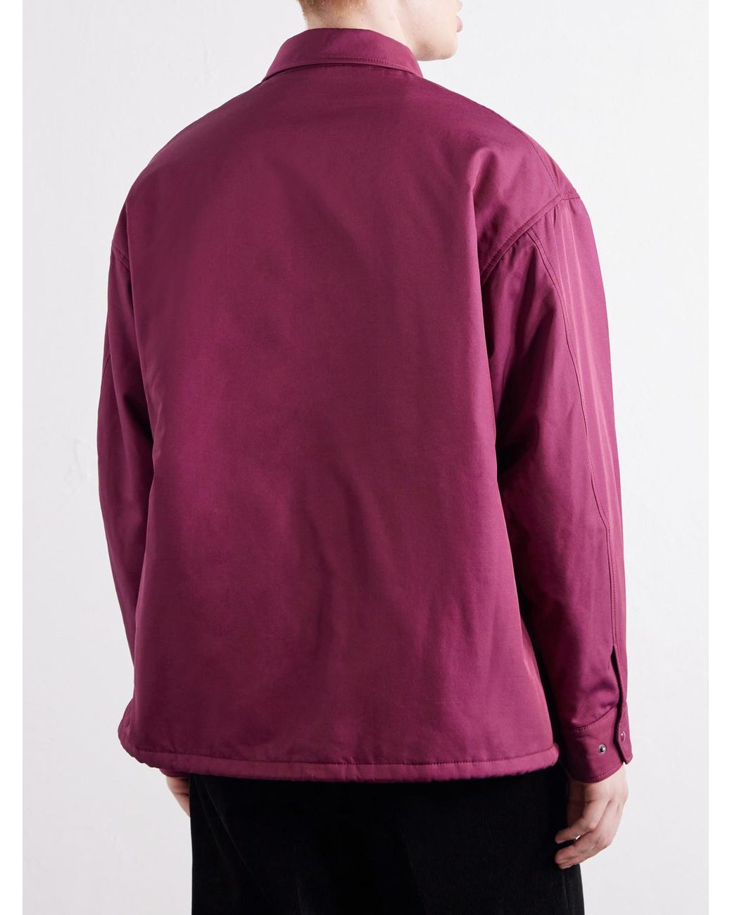 Visvim Purple Embroidered Wool And Silk-Blend-Twill Jacket for men