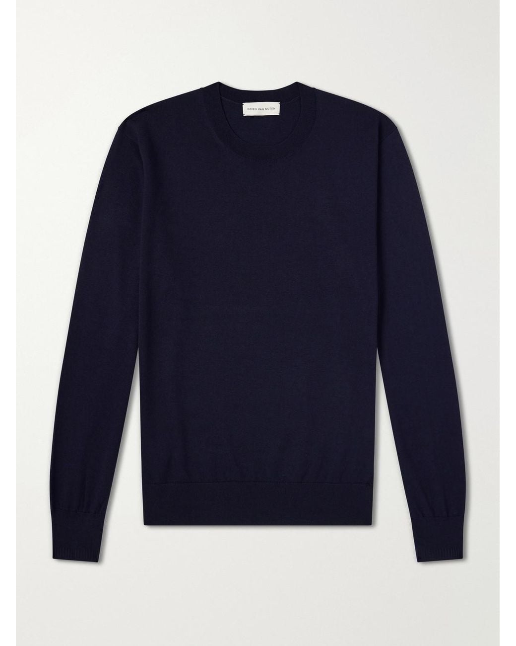 Dries Van Noten Blue Merino Wool Sweater for men