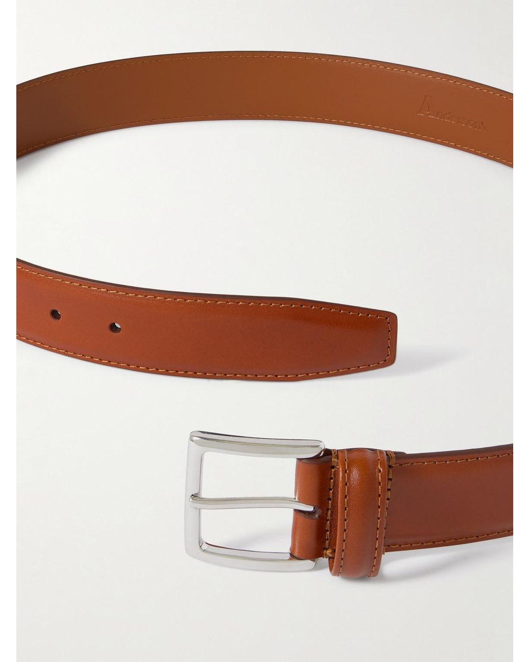 3.5Cm Leather Belt di Andersons in Brown da Uomo
