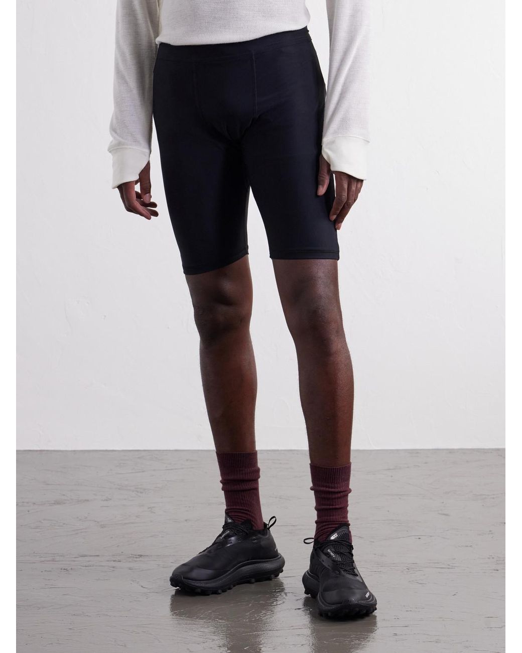 Literary Sport Blue Pablo Slim-Fit Stretch-Jersey Running Shorts for men