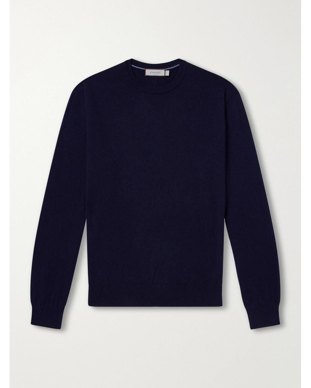 Canali Blue Cashmere Sweater for men