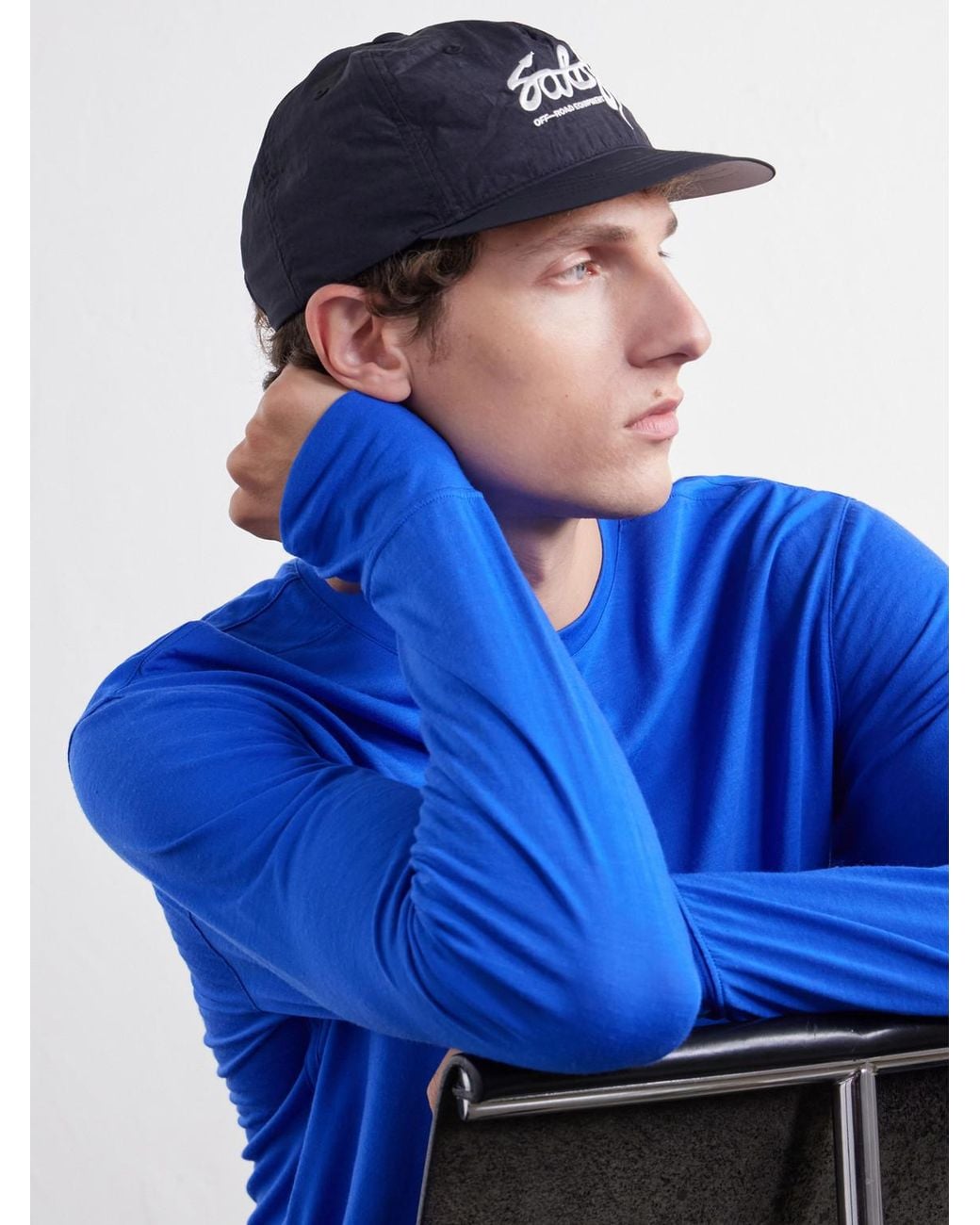 Satisfy Blue Flitesilk Logo-Embroidered Shell Cap for men